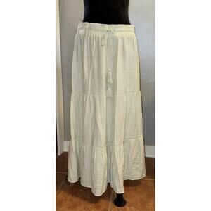 Cottagecore Prairie Peasant Layered Skirt Soft‎ Pistachio Green 1990's